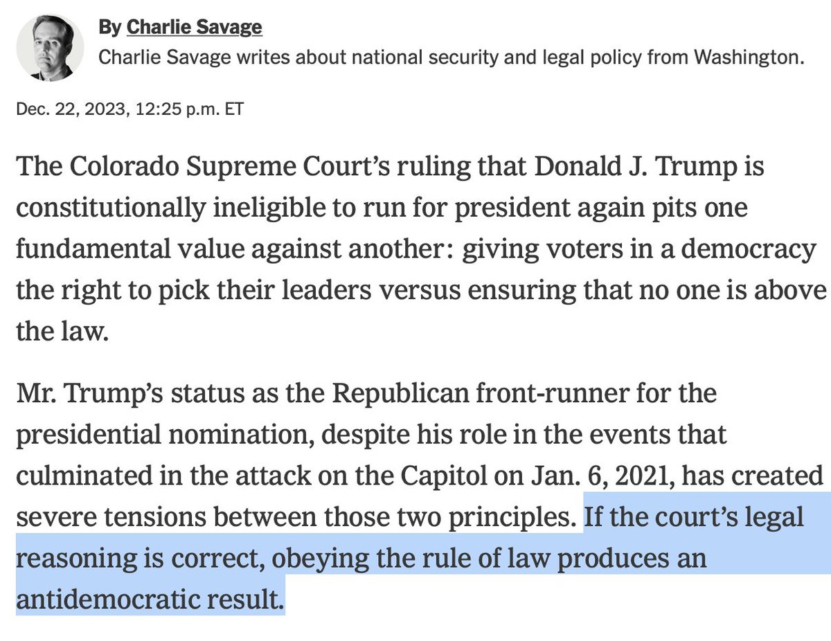 COUNTERPOINT: Actually it is undemocratic to arbitrarily and unilaterally discard constitutional provisions that disqualify some but not those that disqualify others.