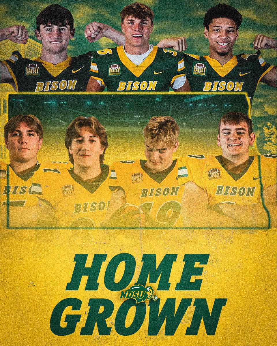 HOMEGROWN Talent! 🤘

Keeping close to their roots, 7 of our 21 signees from the class of 2024 are from North Dakota

#BI2ONST4MPEDE 🦬