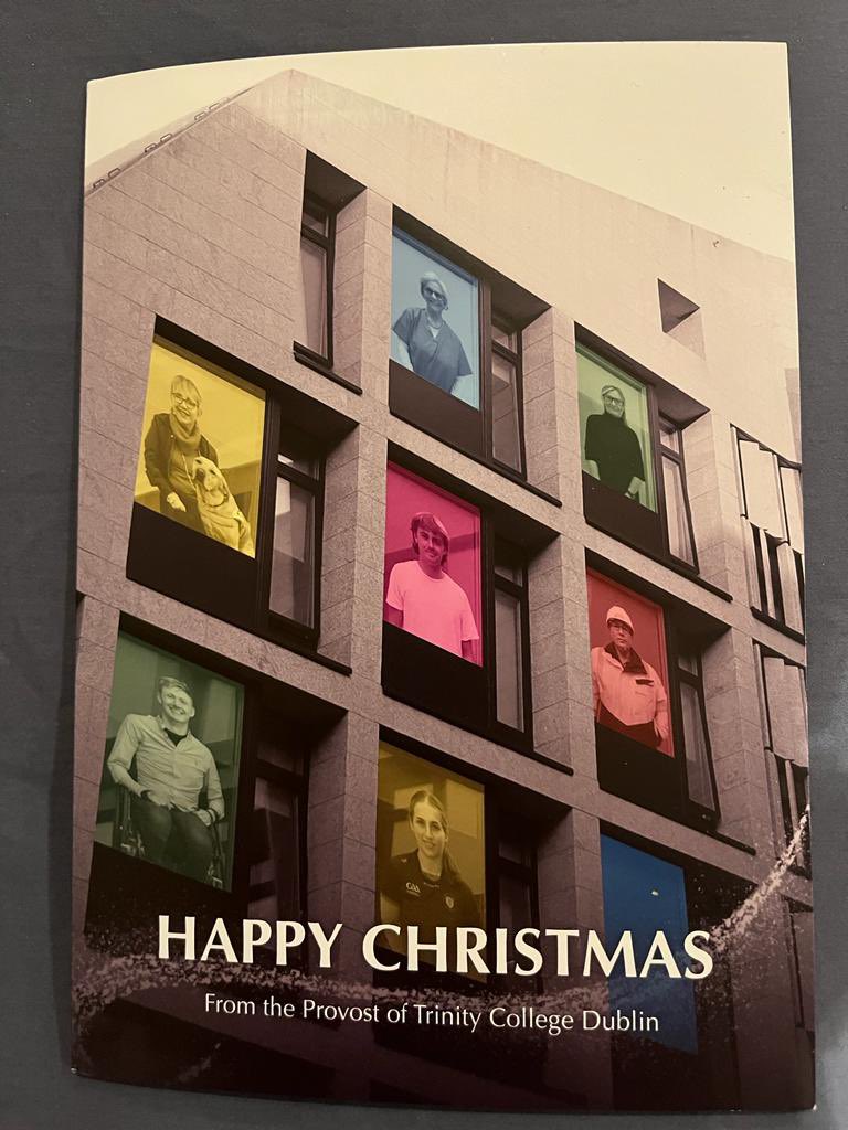 Nice surprised to see who turned up on the <a href="/tcddublin/">Trinity College Dublin</a>  Christmas card this year <a href="/LindaDoyle/">Linda Doyle</a> 😊

Keep an eye out for people around you, it can be a tough time of year for many. 🤗

Wishing you all the best for the festive season and into the New Year 🎄🎅🧑‍🎄

#merrychristmas