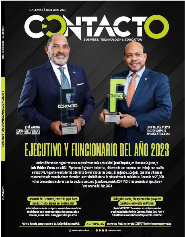 Agradecemos a la <a href="/revcontactord/">Revista Contacto</a> por este reconocimiento 🏅 que, a su vez, valora el esfuerzo de los miles de hombres y mujeres que nos acompañan para cumplir con las metas de recaudación que permiten materializar todas las obras de infraestructura y planes sociales que desarrolla