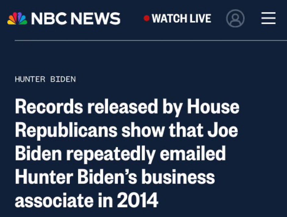 biden said he had no direct interactions with his son hunter’s business associates. this doesn’t look good—white house will need to disclose content of these emails asap.