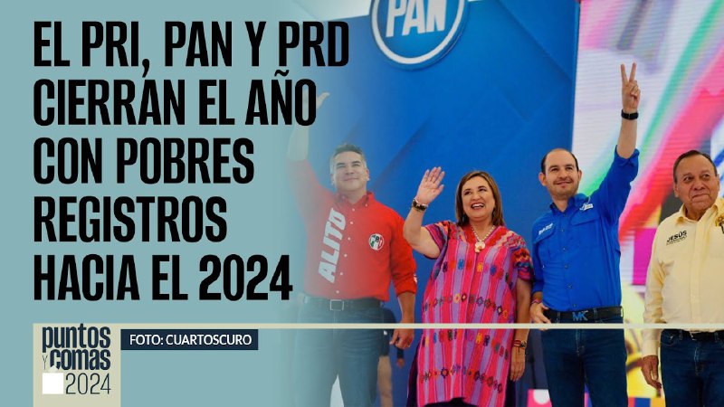 #PuntosYComas | El PRI, PAN y PRD cierran el año con pobres registros hacia 2024 @PedroMelladoR informa sobre la caída en las preferencias de los votantes sobre los principales partidos políticos de oposición –PAN, PRI y PRD- youtu.be/NFamisI_-OU