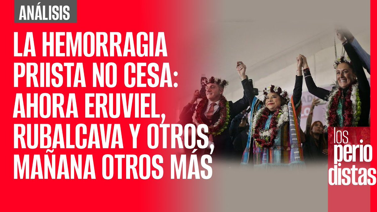 #Análisis | La hemorragia priista no cesa: Ahora Eruviel, Rubalcava y otros, mañana otros más @alvaro_delgado analiza la renuncia de la coordinadora de las y los diputados locales del PRI en Veracruz y que ahora se suman al apoyo a Claudia Sheinbaum... youtu.be/ddXsz63l7yc