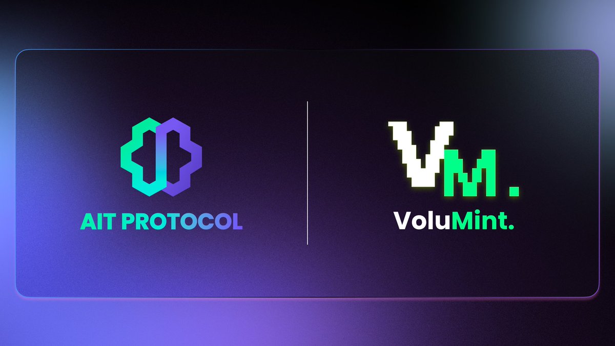 VoluMint's tweet image. @Volumint X @AITProtocol !

Congrats to the AIT team with a succesful launch! In the age of AI and decentralization Volumint and AIT will join forces to stay on the forefront of AI by sharing data and knowledge! Volumint will supply AIT with real time market data and the AIT team