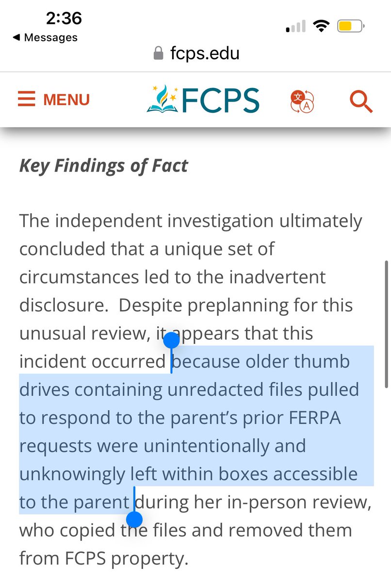 I sure hate it when “older thumb drives” have a mind of their own and get in the hands of an evil parent. @fcpsnews @FCPSSupt Michelle Reid is such a fraud. She released personal data on hundreds of kids — including mine — in response to a public records request by an amazing…