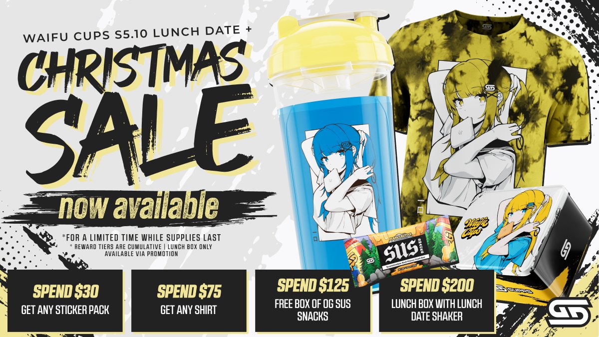 NEW Gamersupps GG Waifu Cup Shaker S2.12 Pirate Limited Edition w/ Sticker!