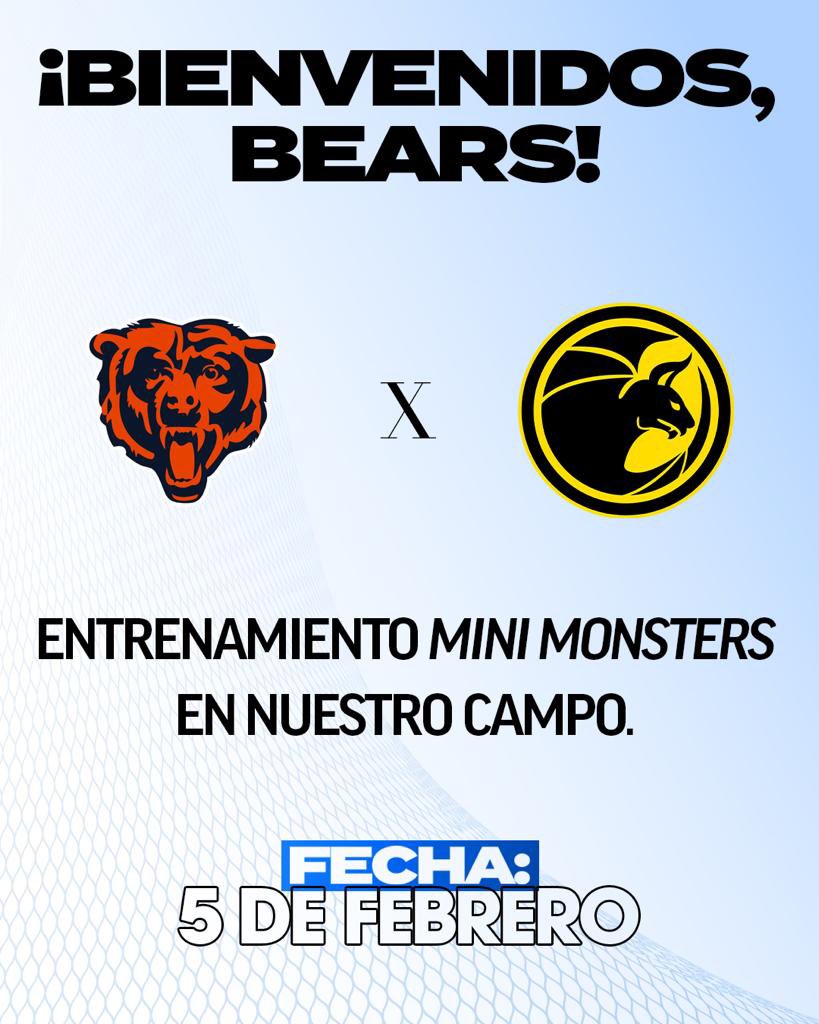 Este 2024 tendremos el placer de recibir a los @bears_es en nuestra casa. ¡Nos vemos el 5 de febrero, equipo!
#MiniMonstersEspaña 🦇🐻