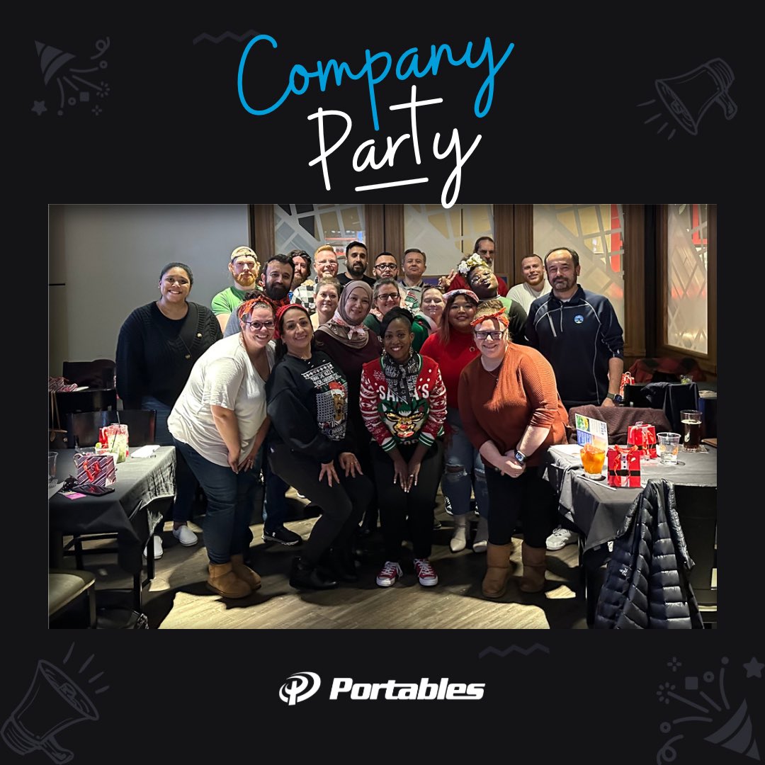 Had an amazing time at our holiday gathering with our corporate team 🎉

#teamgathering #holidayparty #happyholidays #lifeatportables #companyparty