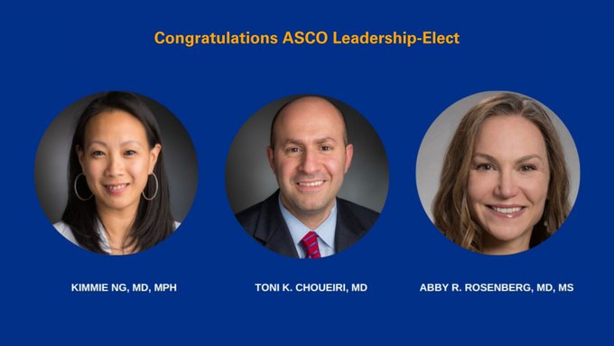 Congratulations to our colleagues @KimmieNgMD, @DrChoueiri and @AbbyRosenbergMD on being elected to @ASCO leadership positions. old-prod.asco.org/about-asco/pre…
