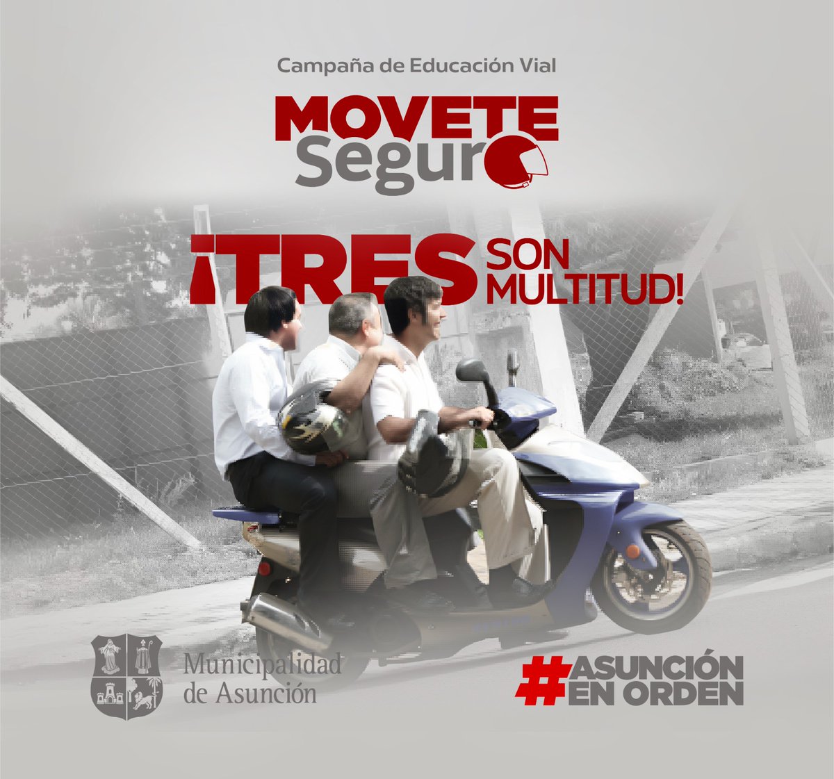 AsuncionMuni's tweet photo. "Súbanse, no pasa nada, les voy a llevar".
En estos casos, si hay dos, ¡no es para tres!
Tu vida y la de tus acompañantes corren serios riesgos, si no toman los cuidados correspondientes.
#MoveteSeguro https://t.co/4T6D71f5iZ