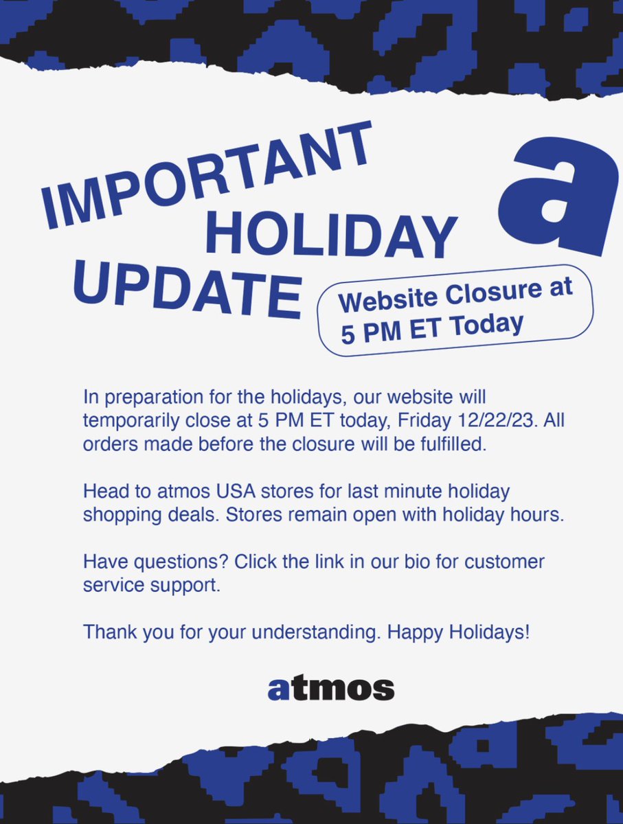 Important Update! Due to overwhelming demand, our website will close at 5 PM ET today, Friday 12/22/23, for the holidays to ensure that all orders are fulfilled. Any orders placed prior 5 PM ET today, will be fulfilled. For any last minute shopping, make sure to head to one of…