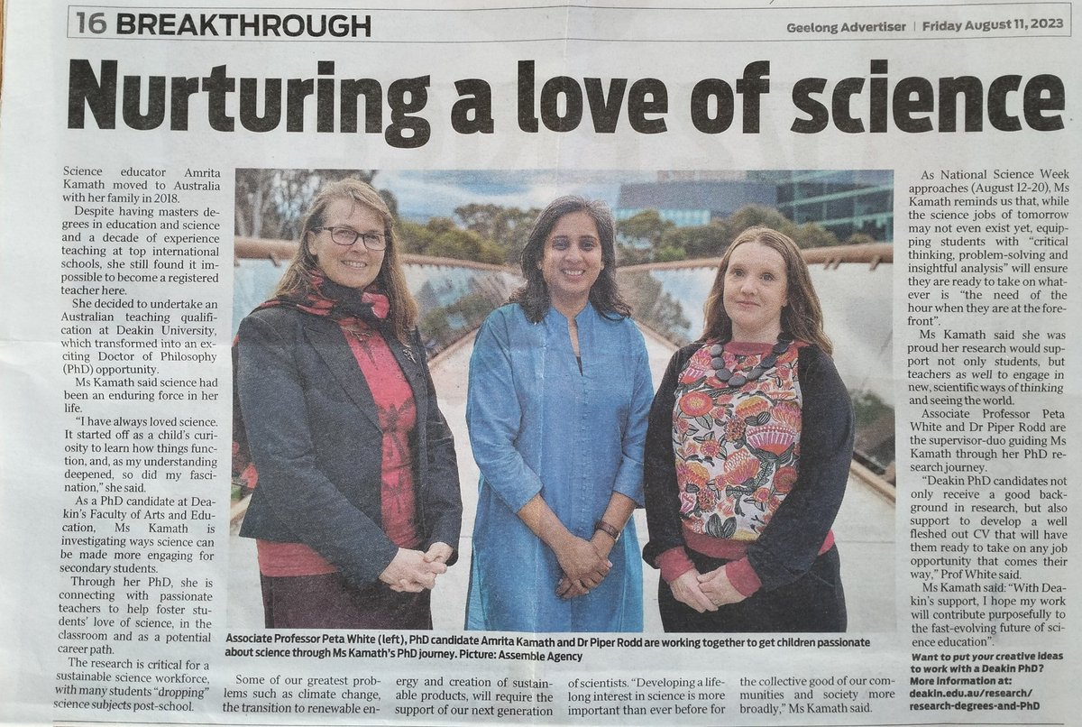 Wrapping up 2023 with a super #GratefulHeart. The highlight of my action packed year was the absolute #honour of being featured in #Australian #news!

#HappyHolidays
@Deakin 
#stayingmotivated 
#bringiton2024