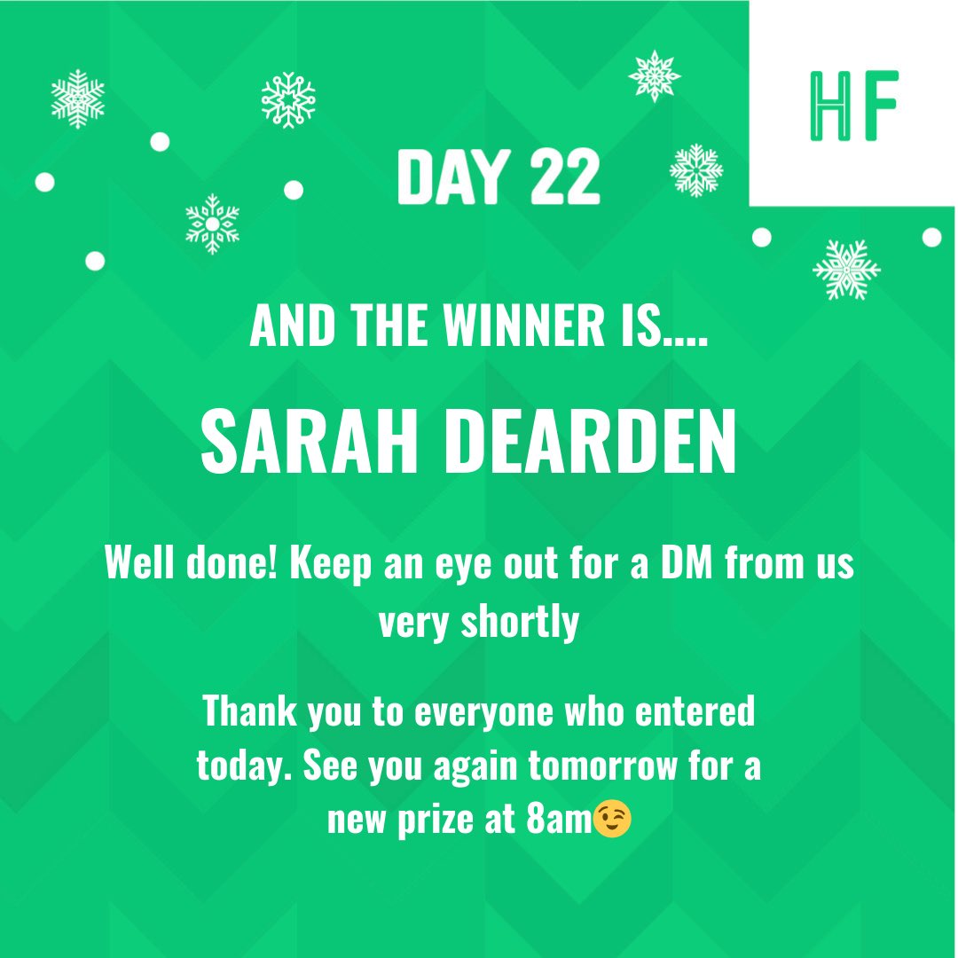 AND THE WINNER IS…. Congrats, Sarah!🤩🤩 #countdowntochristmas