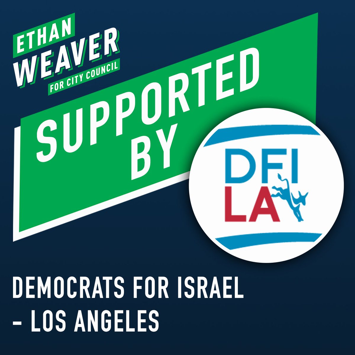 I'm grateful to be supported by Democrats for Israel - Los Angeles. The recent spike in antisemitism and hate is unacceptable, and on City Council, I'll work diligently to ensure the safety and security of our Jewish community in Los Angeles.