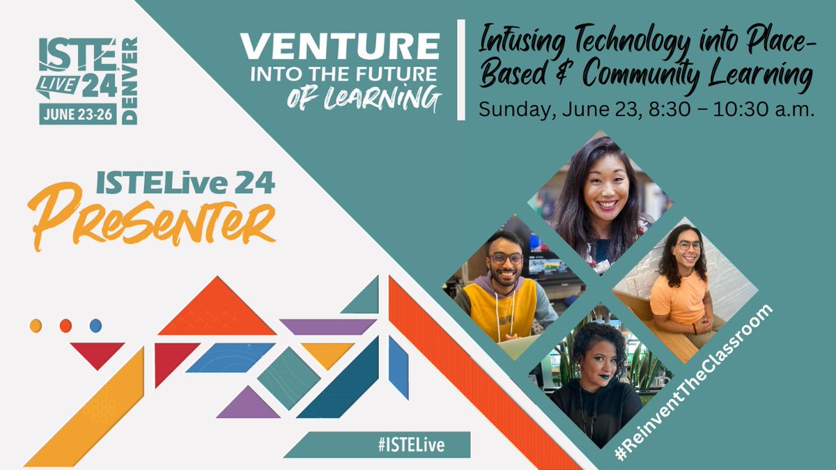 gearing up for an exciting 2024! #ISTELive with these innovators @StarianBlake @Sebasualto @MrAhmedGaming.

what a dream to start ISTE week with place-based and community learning!! #HPTeachingFellows