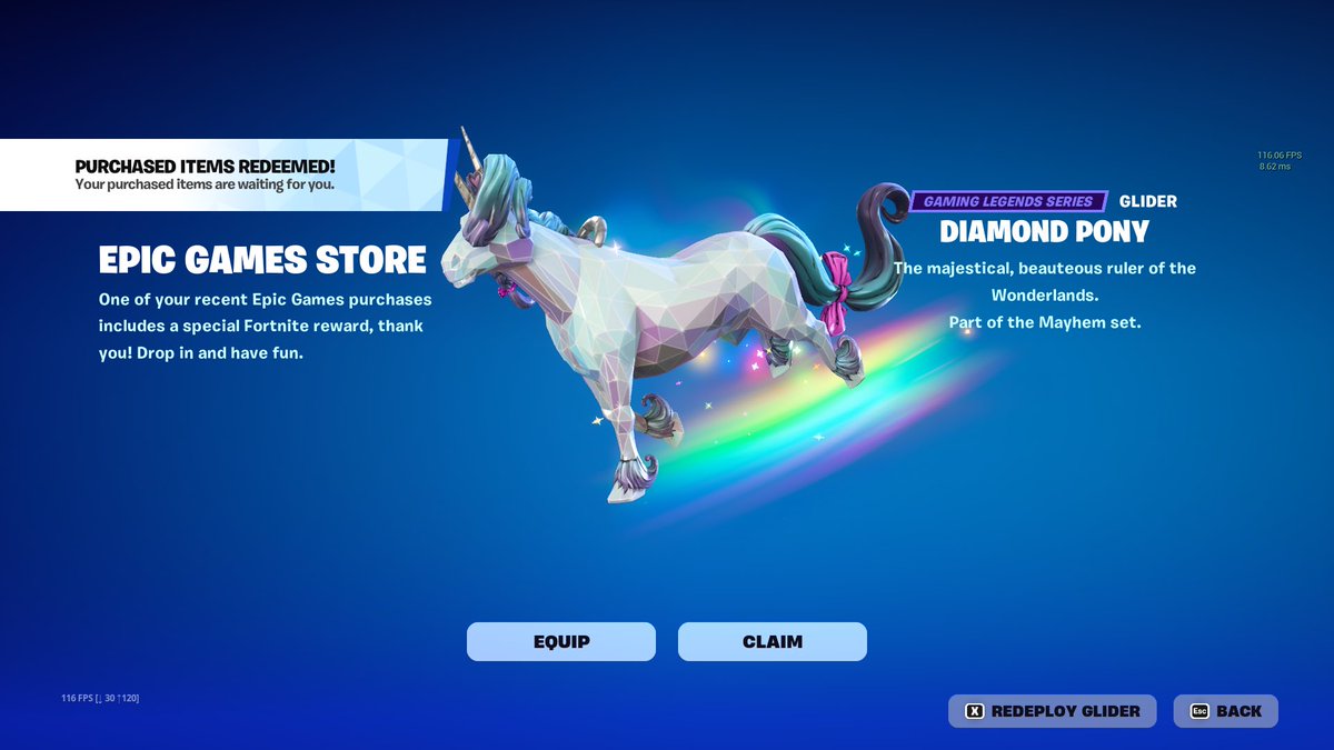 THE DIAMOND PONY FROM BUYING TINY TINA’S WONDERLAND ON THE EPIC GAMES STORE IS STILL AVAILABLE