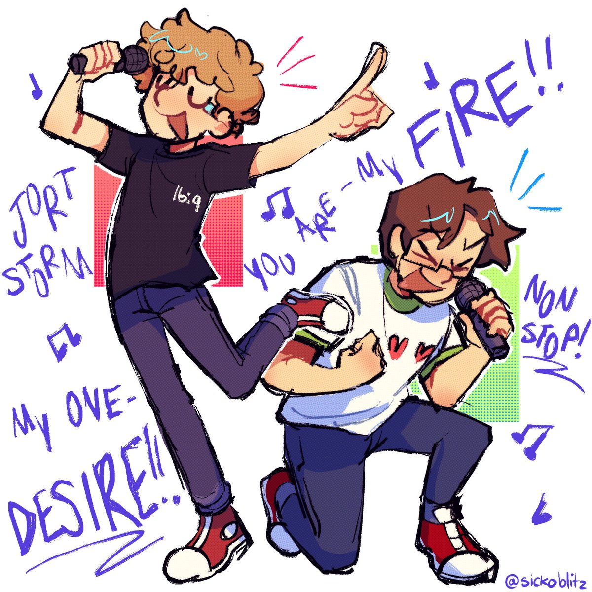 KARAOKE !!!!!!!! 🎙️ 
#tommyinnitfanart #slimeciclefanart