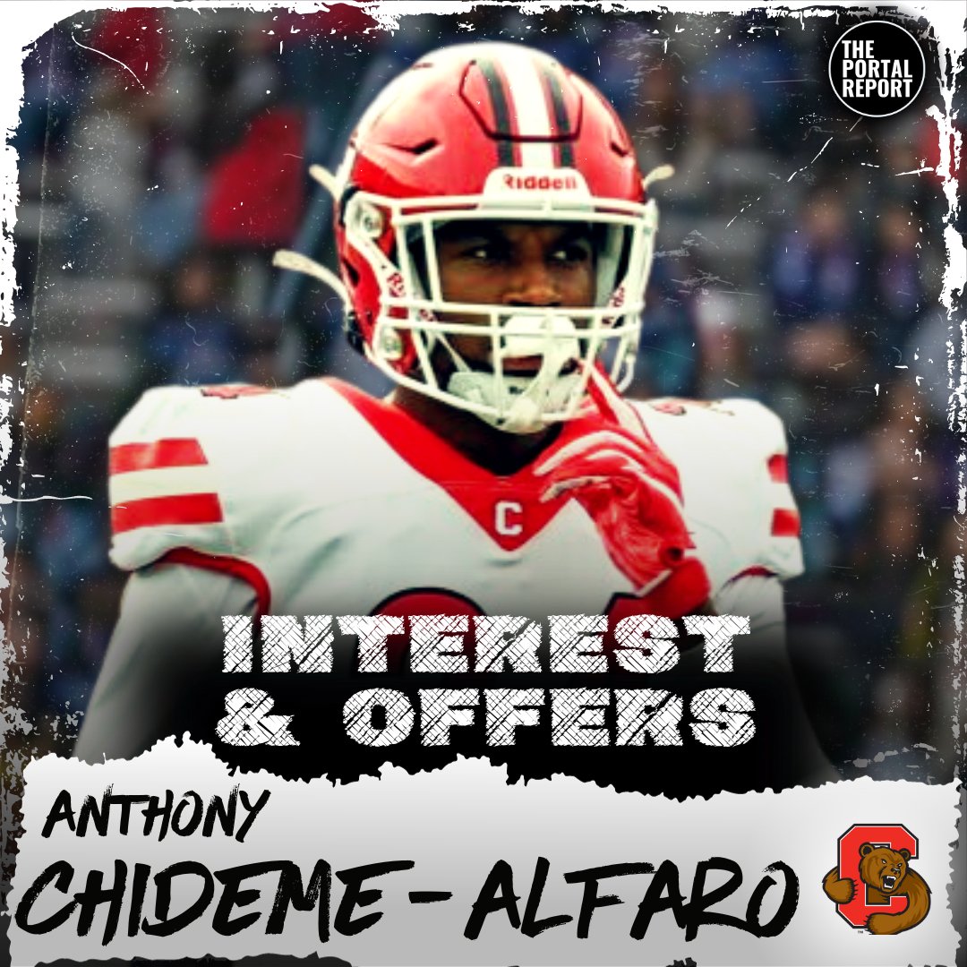 👀Cornell GR CB Anthony Chideme-Alfaro (
<a href="/antalfaro_5/">Anthony Chideme-Alfaro</a>) has some major interest in the transfer portal. 

📊The veteran CB was excellent in coverage, graded by PFF as a top 20 coverage defensive back (at least 200 snaps) in FCS. Chideme-Alfaro updates TPR with his interest and