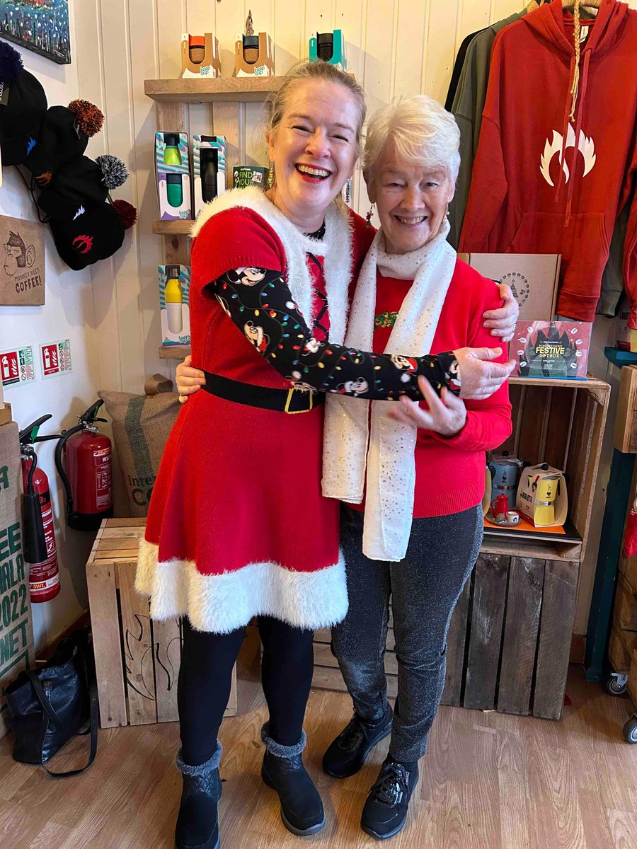 Mrs Santa &amp; her little helper (The Coffee Baron’s Mother in Law) were in Inverness Coffee Roasting today spreading Christmas cheer! Last chance to pick up that brewtiful Christmas gift Saturday 23rd 9am - 2pm 15 Chapel Street #christmascoffee #inverness #lastminutegiftinverness