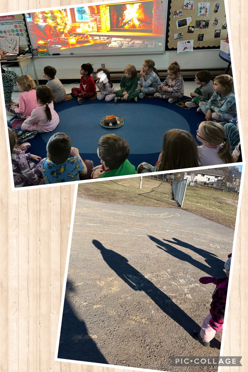 Yesterday, we warmed up by the fireplace to listen to a winter story and observed our shadows for Winter Solstice! We noticed we had really long shadows! <a href="/FESFalcons_LDSB/">Fairfield Elementary</a>