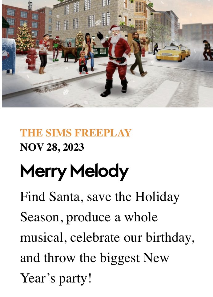 Both #simsfreeplay and #simsmobile got holiday updates this year 🤔
#Sims4
