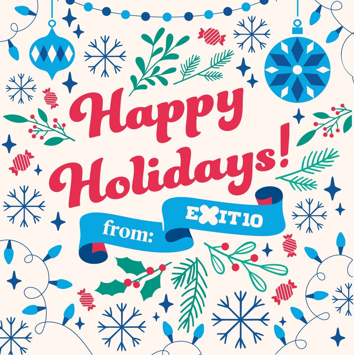 exit10agency's tweet image. Wishing everyone a happy holidays! 
2023 has been such a fun year. See y&apos;all in 2024 🥳