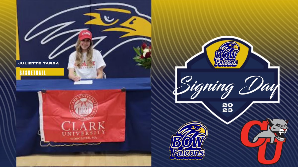 Congratulations to Juliette Tarsa as she heads off to play women's basketball at Clark University!!