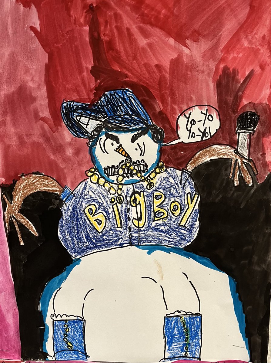 THIS snowman, drawn by one of my 2nd graders, brought sooo much joy to my life today!!