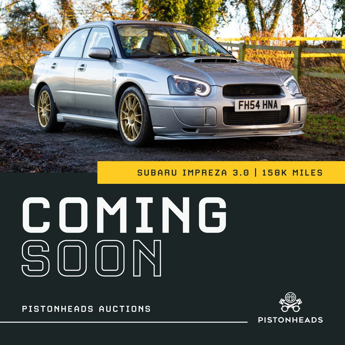 Auction coming soon: Subaru Impreza 3.0 Turbo. That's right, sitting up front is an Outback-sourced 3.0-litre EZ30 flat-six with a big turbo stapped to it. The result is 375hp and an utterly bonkers exhaust note. Guided at £5,000 - £6,000. pistonheads.com/buy/auction/16…