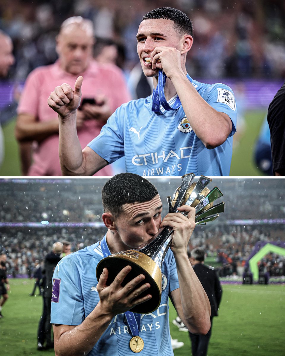 Phil Foden is averaging a trophy once every 15 games at Man City 😲 He's won every competition he's played for the club 🏆