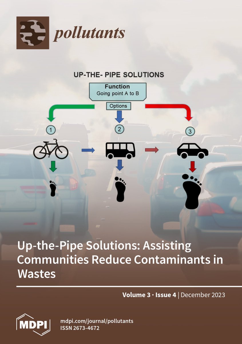 Fantastic to see our 'Up the Pipe Solutions' paper featured as the December Cover Story in @Pollutants_MDPI I thoroughly enjoyed being involved in this research, with a wonderful group of collaborators. Nice way to wrap up the year! Open access paper here: mdpi.com/2673-4672/3/4/…