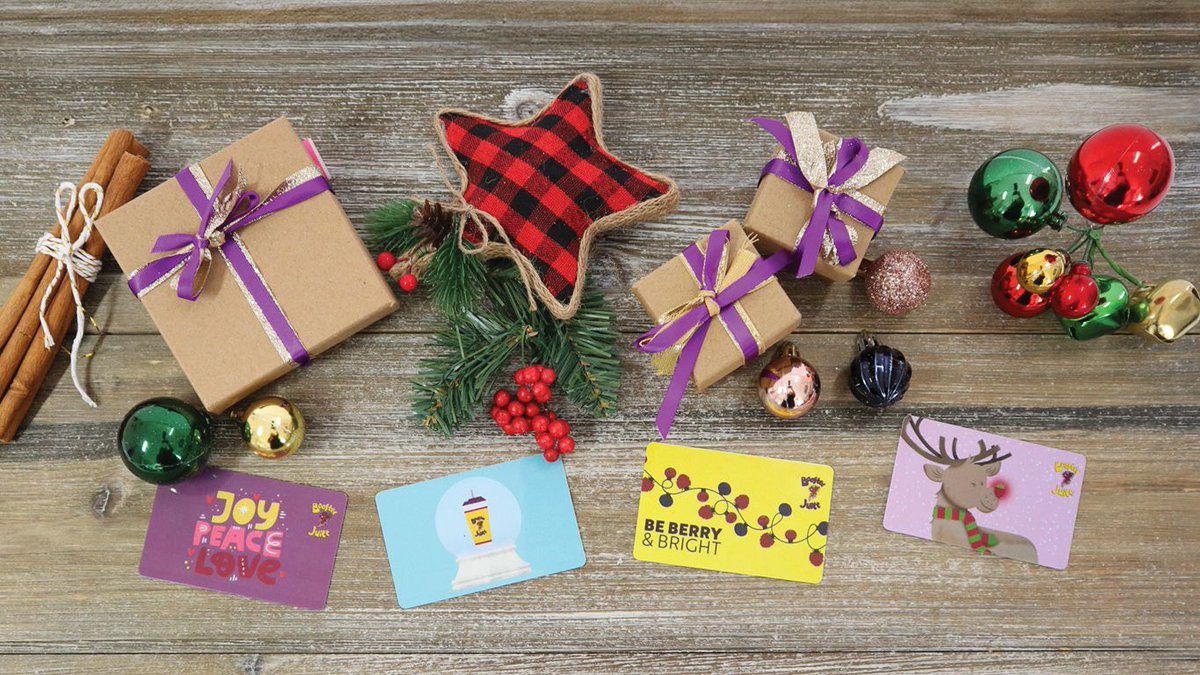 which holiday gift card is your favourite? 👀🎄

#BoosterJuice #HolidayGiftIdeas #FestiveFavourites
