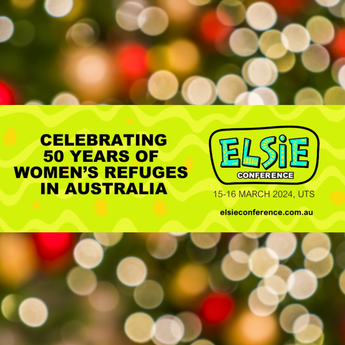 Spread the Christmas cheer. If you have the means make a 'pay it forward' donation for a refuge worker to attend the Elsie Conference. 🎄 elsieconference.com.au