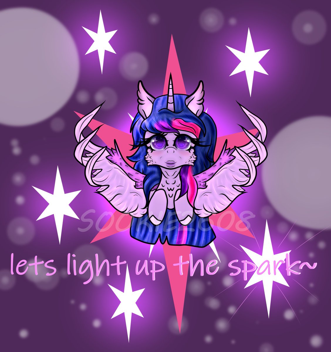 sookie2608's tweet photo. so I wanted to try and draw Twilight in my artstyle... here is how it looks ! I hope you guys will enjoy it <3 
#art #artmylittlepony #artmlp #mlp #mlpart #mylittlepony #mylittleponyart #TwilightSparkle #twilightsparklemlp https://t.co/qMEae5EgUY