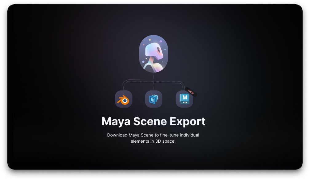 Maya Scene export is now available in Wonder Studio. You can prep your characters in Maya, run your sequence through Wonder Studio, and export individual VFX elements back into Maya for the full edibility of your character animation, lighting, camera, and more.