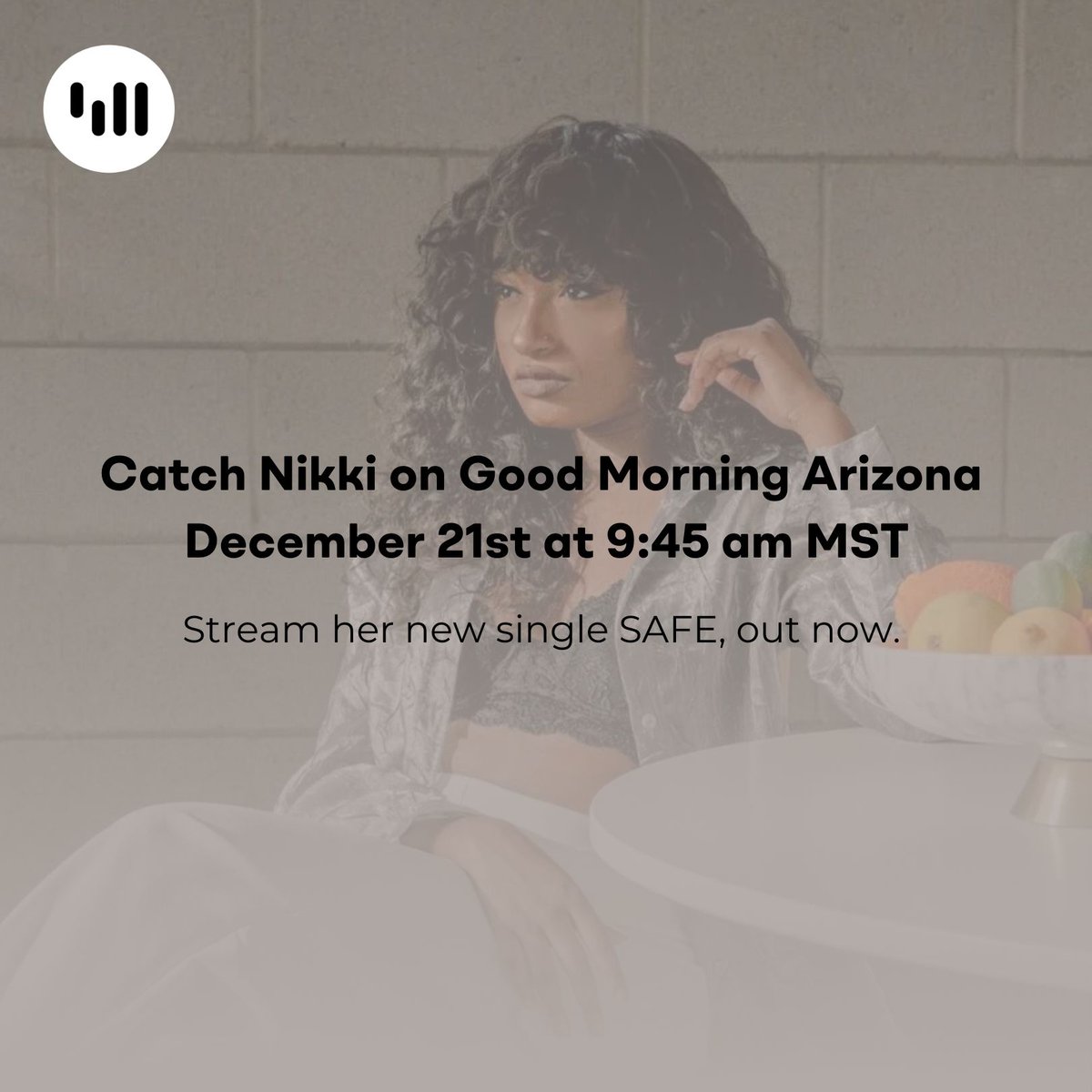 Tune in to Good Morning Arizona on 12/21 at 9:45 am MST for an interview and special performance by one of our amazing artists Nikki Hayes! ☀️🎙 @itsnikkihayes @ArizonasFamily @ScottPasmore @OliviaFierro @TessRafolsTV @ColtonShone @GinaMaravillaTV #GMAZ #AZFamily