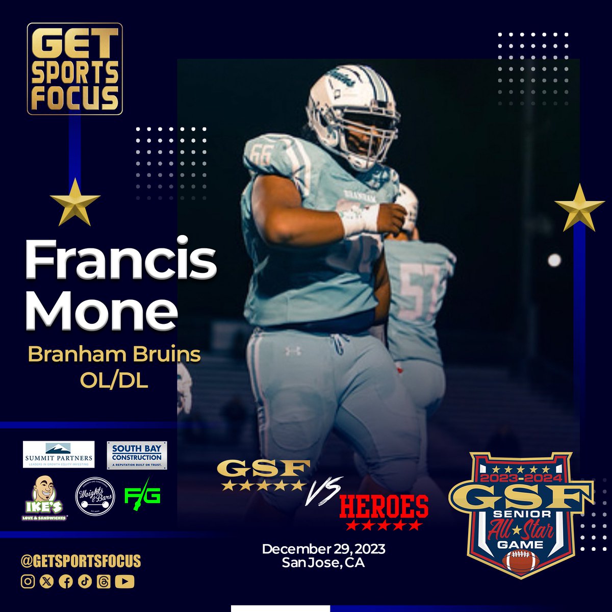 GetSportsFocus (@getsportsfocus) on Twitter photo 🌟GSF Senior All-Star🌟
<a href="/Branhamfootball/">Branham Football</a> <a href="/FrancisMone75/">Francis Mone</a>
🐻 Let’s Go Bruin!!!
✅ Follow <a href="/GetSportsFocus/">GetSportsFocus</a> 🌟GSF Senior All-Star🌟
<a href="/Branhamfootball/">Branham Football</a> <a href="/FrancisMone75/">Francis Mone</a>
🐻 Let’s Go Bruin!!!
✅ Follow <a href="/GetSportsFocus/">GetSportsFocus</a>