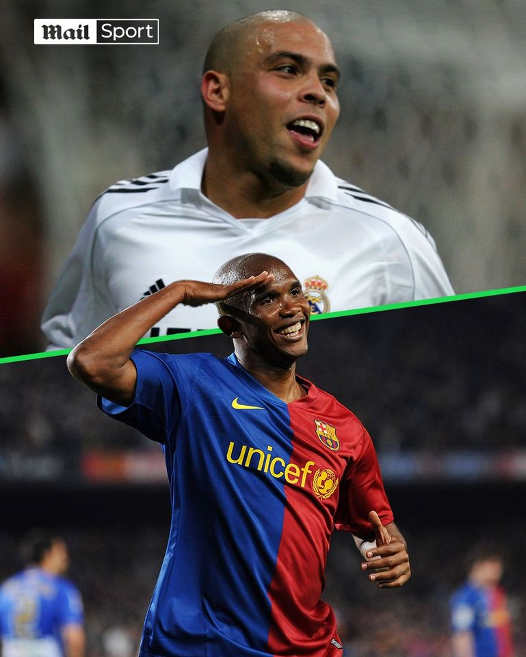 Ronaldo on Samuel Eto'o 🗣️: 'The Barça player who impressed me the most was Samuel Eto'o. Eto'o is a fighter and if I had had the opportunity to play with him, we would have formed a beast duo in attack.' 🙌