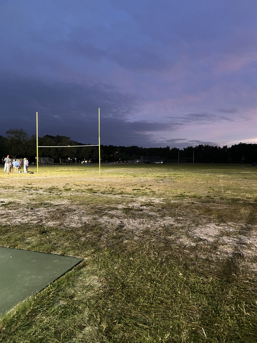 At football practice with my daughter. These fields are so big at Skyview. Why haven’t they fixed them up. Such limited space in Tampa