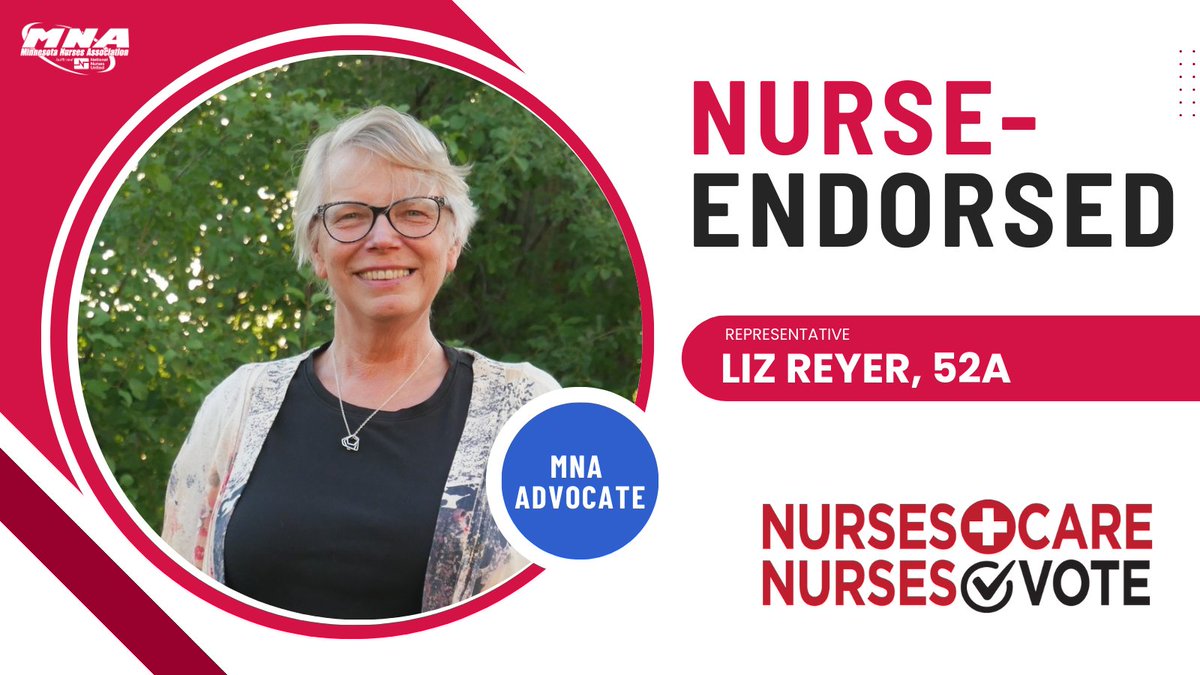 mnnurses's tweet image. ✅Consistently advocates for progressive healthcare reform
✅ Fights corporate healthcare power on the Healthcare Affordability Board
✅Strongly supported nurses and workers on the House Health Committee
#NursesCareNursesVote #KeepingNurses #mnleg