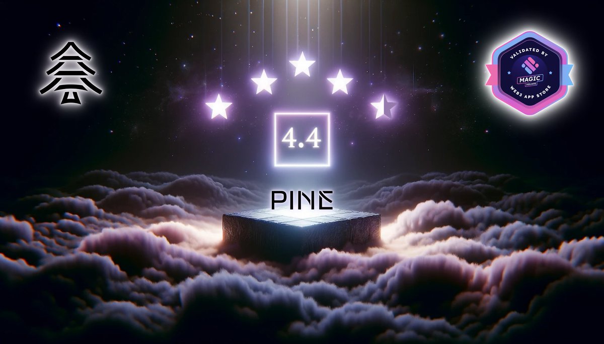 Pine Protocol (@pineprotocol) on Twitter photo Exciting News! Pine Protocol is now officially validated by the <a href="/MagicSquareio/">Magic Square</a> community, boasting an impressive 4.4-star rating based on feedback from 29,040 users. ๐
What's more, our User Score shines at 4.69, earning Pine Protocol a High Trust Score on Magic Square. Thank Exciting News! Pine Protocol is now officially validated by the <a href="/MagicSquareio/">Magic Square</a> community, boasting an impressive 4.4-star rating based on feedback from 29,040 users. ๐
What's more, our User Score shines at 4.69, earning Pine Protocol a High Trust Score on Magic Square. Thank