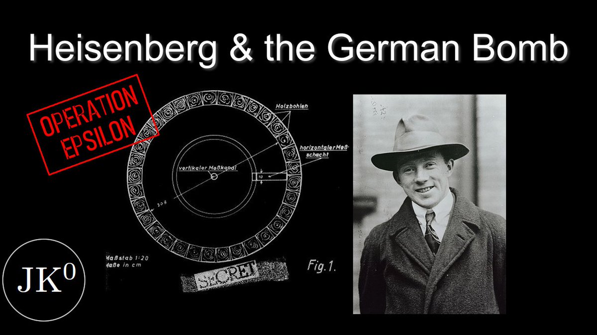 new video: "Operation Epsilon: Heisenberg and the German Bomb." The story of the German Uranium Club, their conversations after Hiroshima at Farm Hall, and why Heisenberg got the critical mass for a nuclear bomb so wrong #JK0 youtu.be/6zIJTwQ2blU