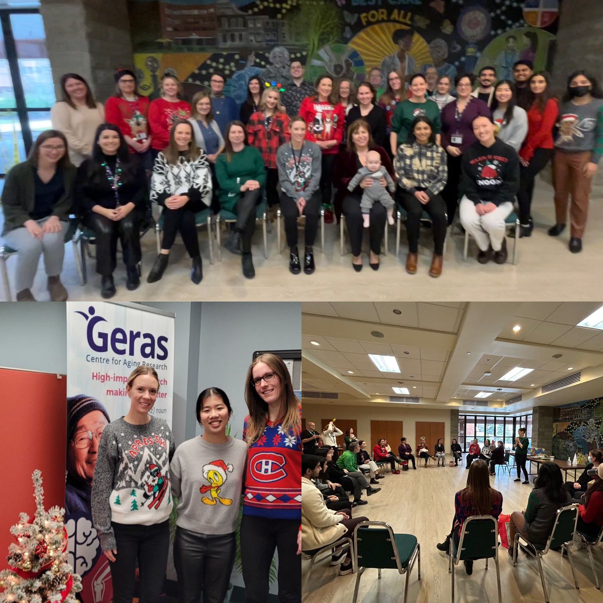 GERAScentre's tweet photo. Sharing a little holiday cheer with delicious food, a festive contest, secret santa &amp; great company with @RGPcentral and clinical intake teams. Here's to joy, laughter &amp; continued collaborations🎄🎁🌟 https://t.co/bzU3QViOZ8