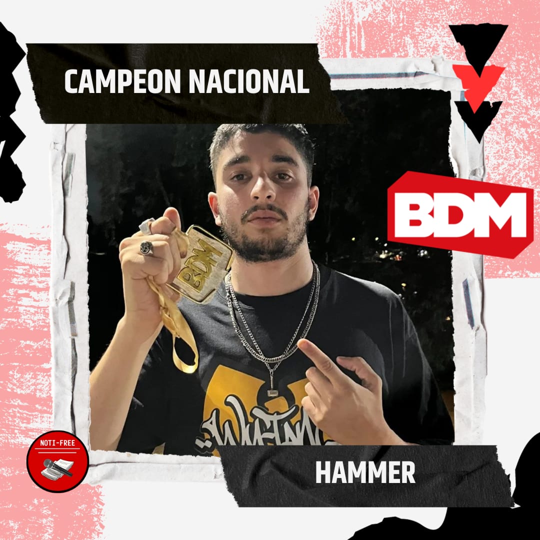 free_noti's tweet photo. BATALLA DE MAESTROS - FINAL NACIONAL 🇺🇾

📌 CAMPEÓN

𝗛𝗔𝗠𝗠𝗘𝗥 es el campeón nacional de BDM 🇺🇾 tras vencer a:

→ FACKU en octavos
→ DEI G en cuartos
→ FRANCO en semifinales
→ SPEKTRO en la final

🏆| Representará a Uruguay en la Final Internacional

#BDMGold 🇺🇾 https://t.co/zjja34R4Vy