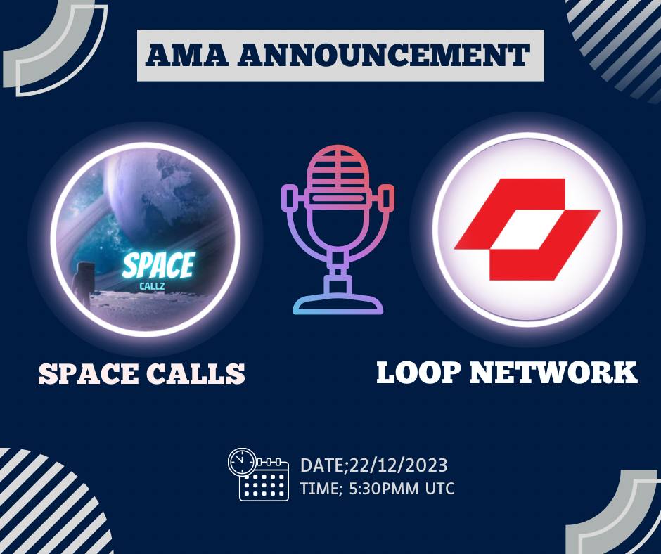 LoopNetwork3's tweet photo. Loop Network is doing one more AMA before the Holiday Season. Tune in on Friday December 22nd at 5:30 UTC with
 https://t.co/ReIsTfaYo5

If we don’t see you there; have a great Holiday Season! https://t.co/RpxpKLUS1r
