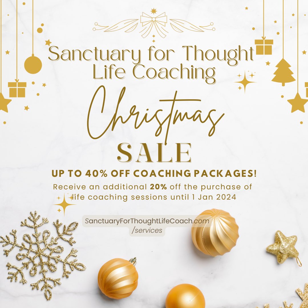 SFT_Life_Coach's tweet photo. Is there someone you know who could benefit from life coaching? Please share &amp; feel free to repost this special offer.  https://t.co/Wl3DzzoDkP

#Holiday #HolidaySale #selflove #LifeCoach #mindset #renewmindset #growth #goalsetting #ThrivingMindset #selfdevelopment #selfawareness https://t.co/wXuqwEO7bi