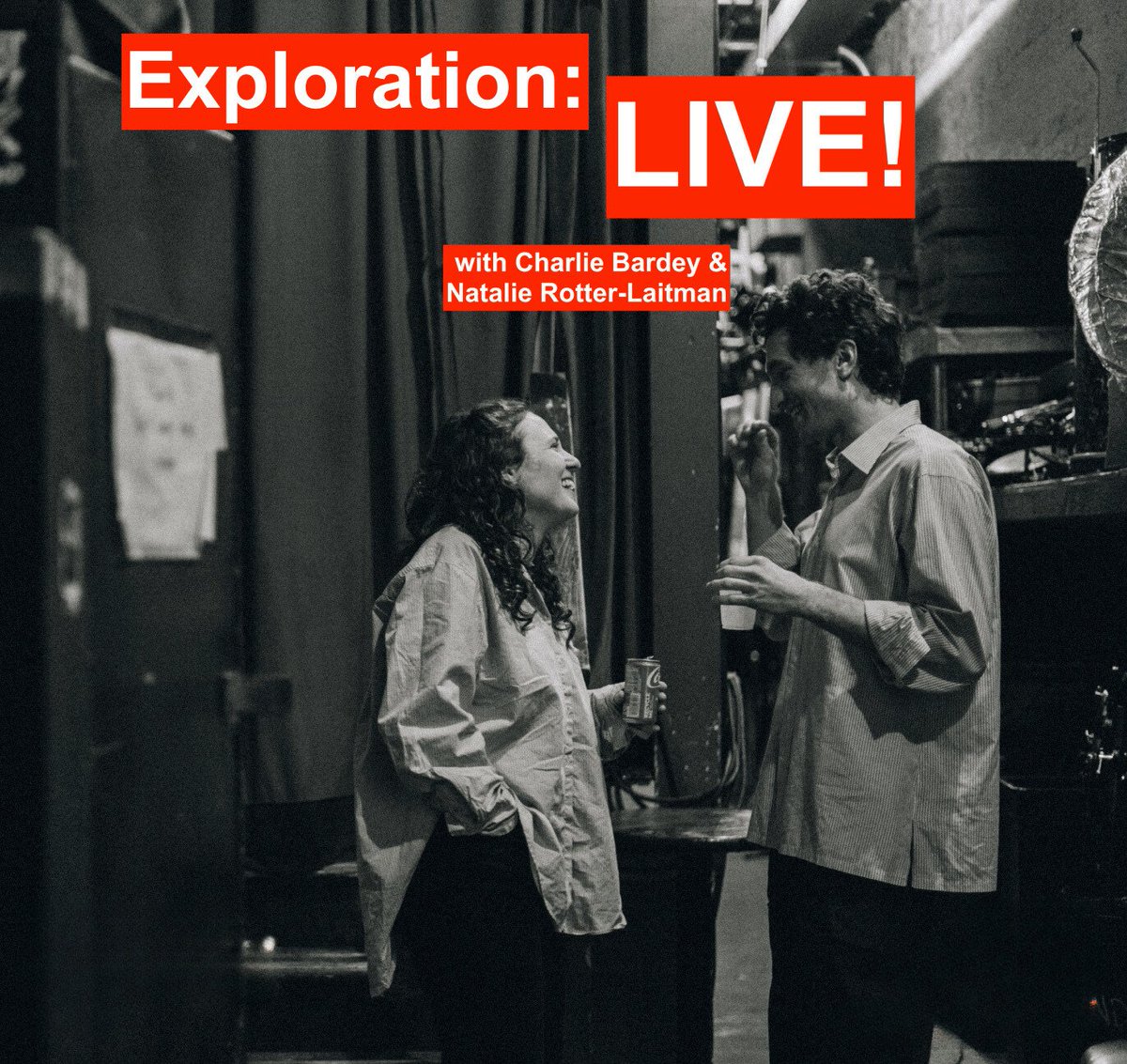 JUST ANNOUNCED! @ExplorationLive with @chunkbardey and @natrotlait returns on Friday, January 5th! Come join Natalie and Charlie and explore with special guests @allisonoconor and @ikeminded! Tickets on sale now: tinyurl.com/e75fykea