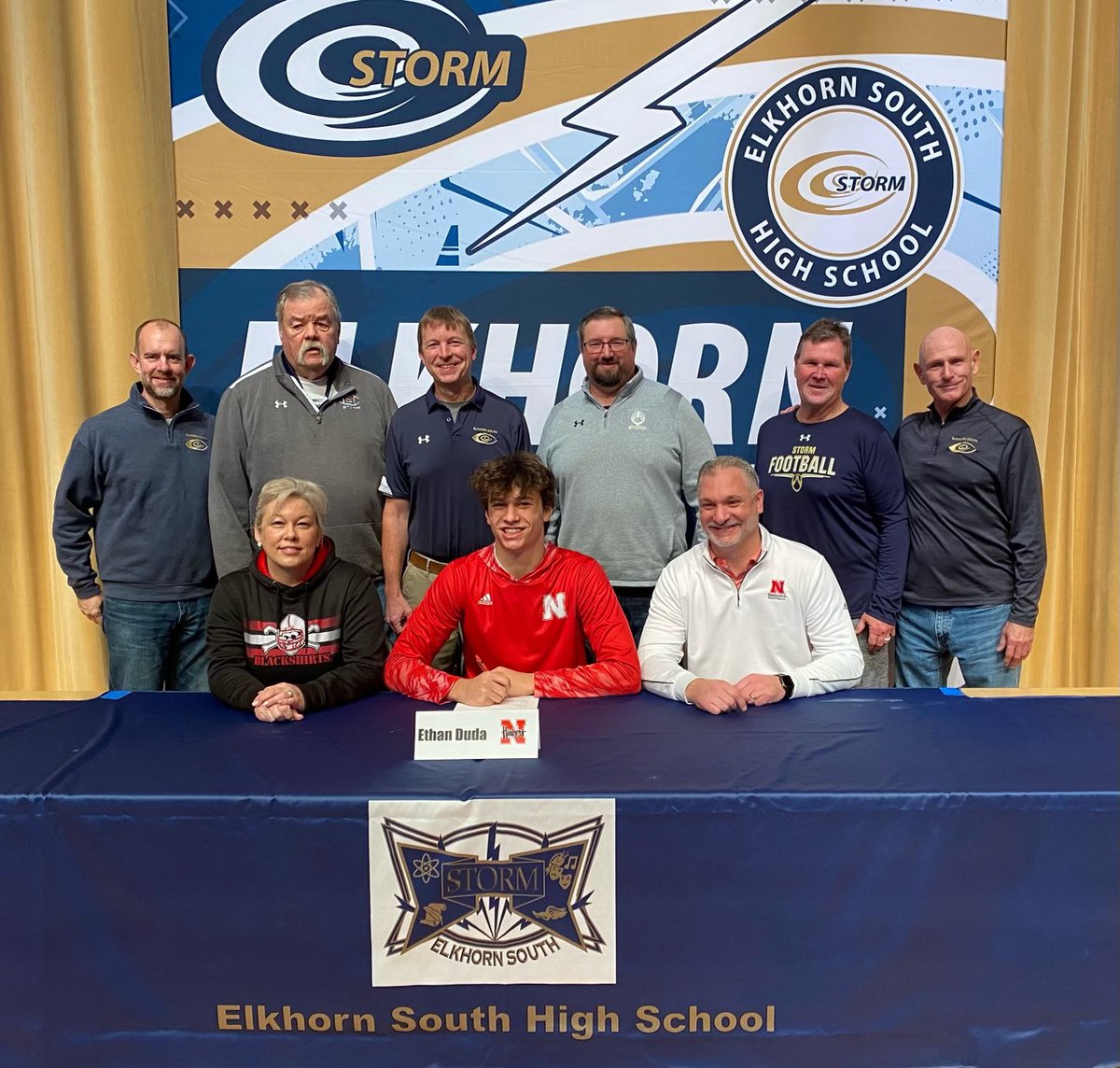 Elkhorn South Football (@elkhornsouthfb) on Twitter photo Congratulations to <a href="/ethanduda21/">Ethan Duda</a> on signing his NLI to play for <a href="/HuskerFootball/">Nebraska Football</a>! #GBR #RollStorm 🌽🌩🏈 Congratulations to <a href="/ethanduda21/">Ethan Duda</a> on signing his NLI to play for <a href="/HuskerFootball/">Nebraska Football</a>! #GBR #RollStorm 🌽🌩🏈