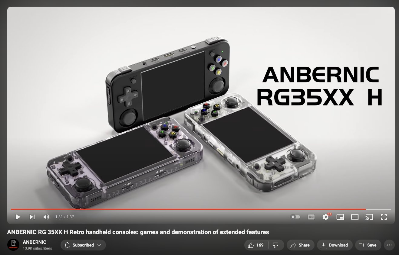 Retro Game Corps on X: Anbernic has announced the RG35XX H, which is the  same chipset as the RG35XX+ but with a horizontal form factor. I would  expect it to be around