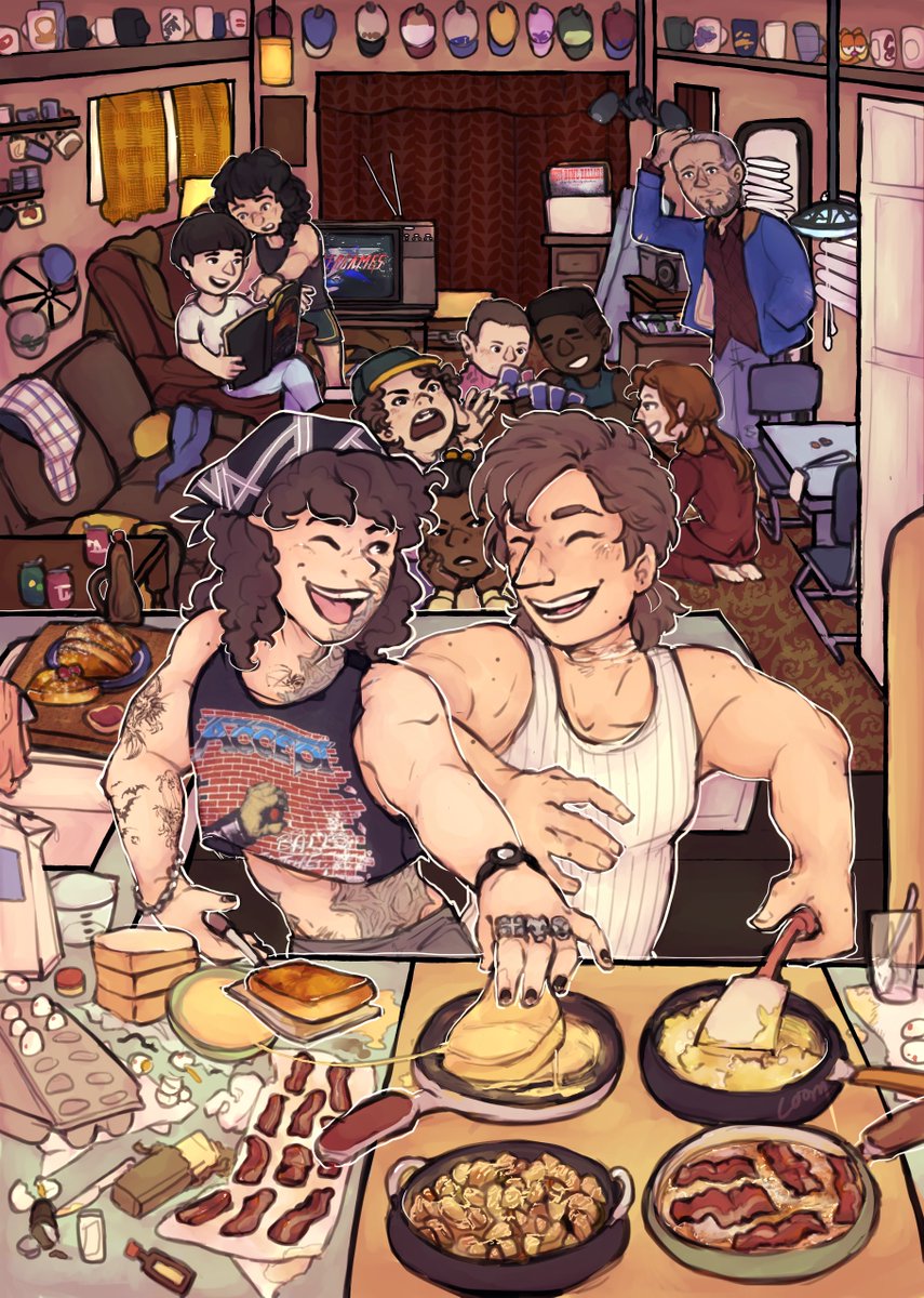 ah, i can finally post the works i did for <a href="/FreakNatureZine/">STEDDIE ZINES- SHIPPING COMPLETE</a>! C: first up is the breakfast behemoth, this one made me so hungry.